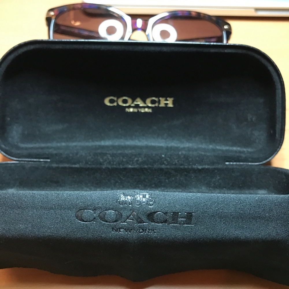Purple Tortoise Shell Coach Sunglasses